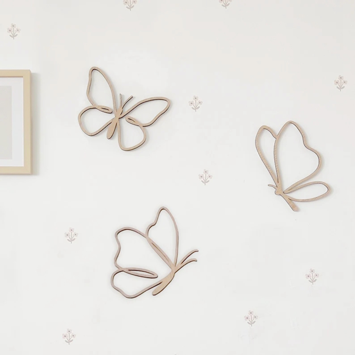 Baby Nursery Ideas - Деревянная табличка с бабочками, деревянный декор
