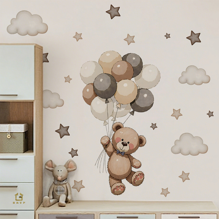 Baby Nursery Ideas - Очаровательные наклейки на стены с плюшевым