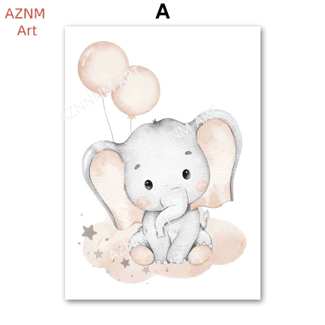 Постеры с изображением слона,  – обзор и цена Baby Nursery Prints