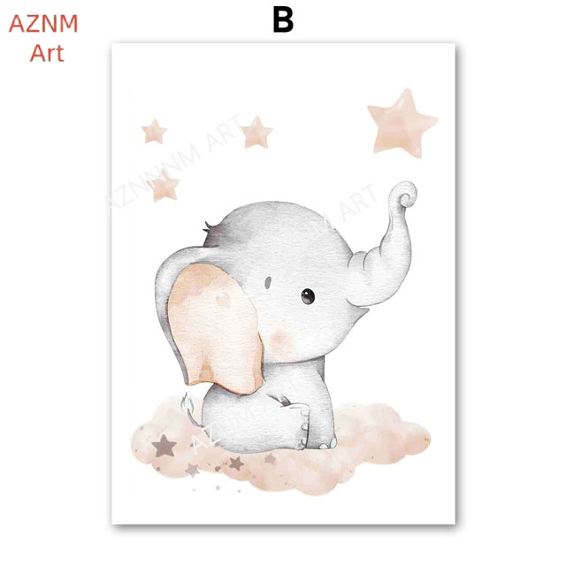 Постеры с изображением слона,  – обзор и цена Baby Nursery Prints