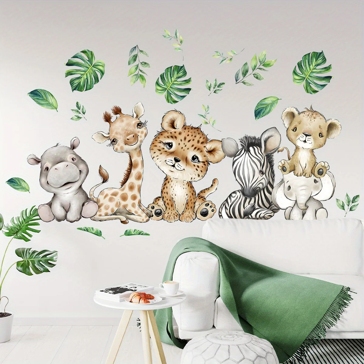 1 шт., милый бегемот, тигр, сл – обзор и цена Baby Nursery Wall Decals