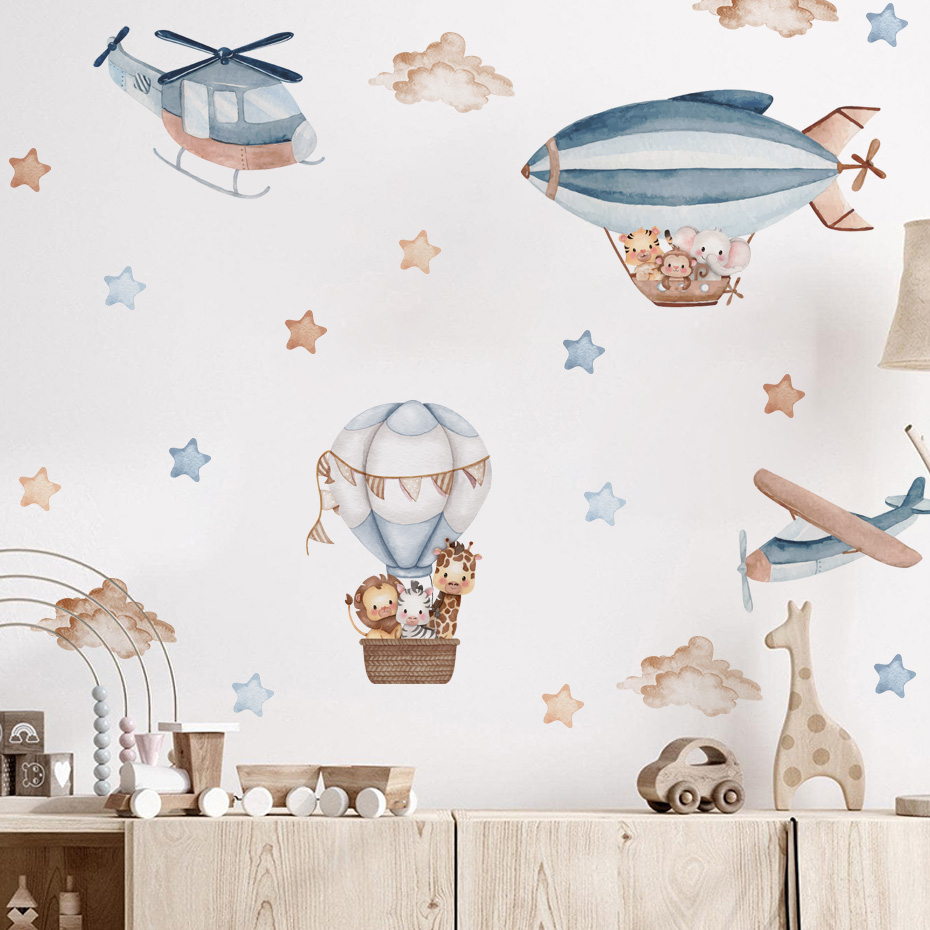 Акварельные животные, воздушны – обзор и цена Baby Nursery Wall Decals