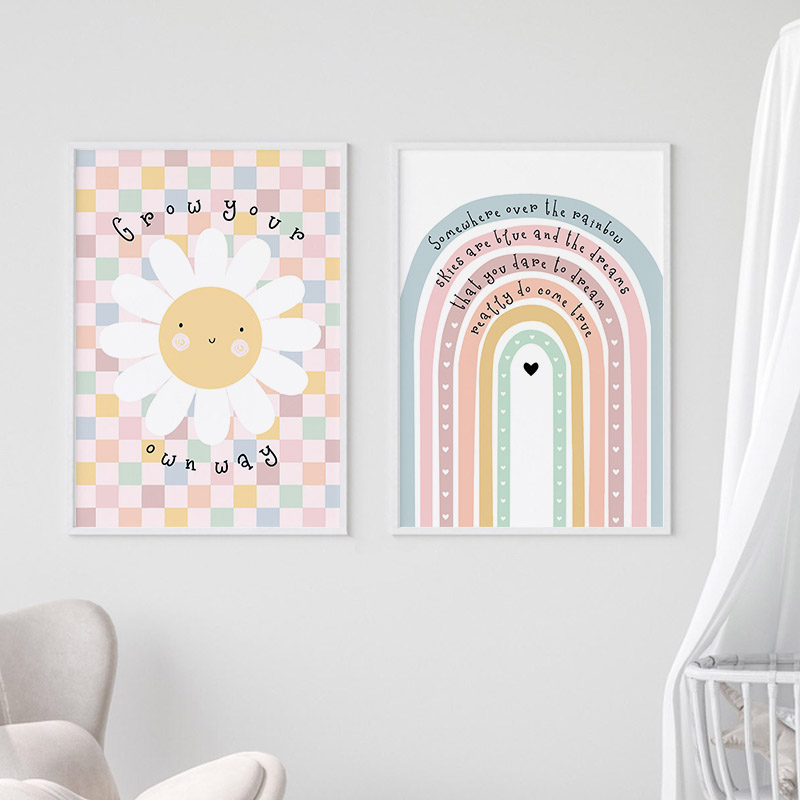 Солнце Цветок Радуга Облако Се – обзор и цена Baby Nursery Prints