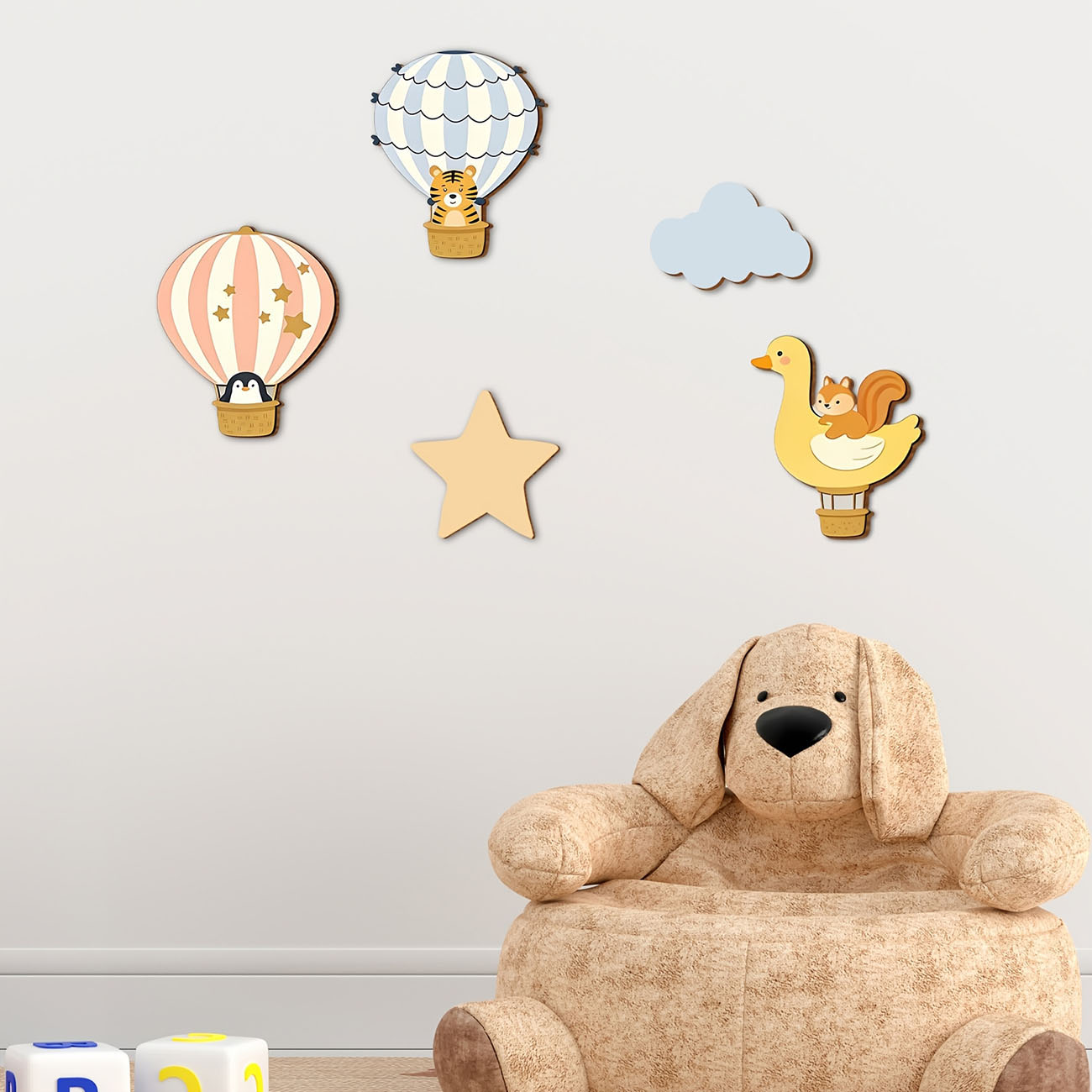 Набор из 5 деревянных наклеек  – обзор и цена Baby Nursery Wall Decals